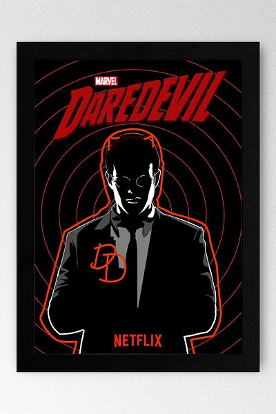 Saturn Tablou înrămat Daredevil - Poster de desene animate Marvel