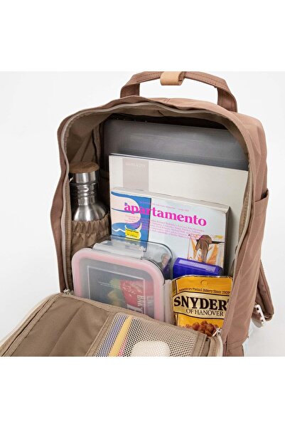 Doughnut Macaroon Kaledio Serisi Mushroom Chacked Unisex Sırt Çantası