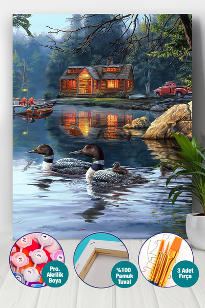 Picasso World Hobby Art Sayılarla Boyama Numaralı Tuval Seti Fırça Boya Dahil...