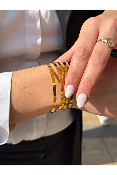 Safir Kuyumculuk 14 Ayar Altın Ray Ajda Bilezik - 6,8-7 gram Altın Ray Bilezik - Yatırımlık Hediye Altın Bilezik