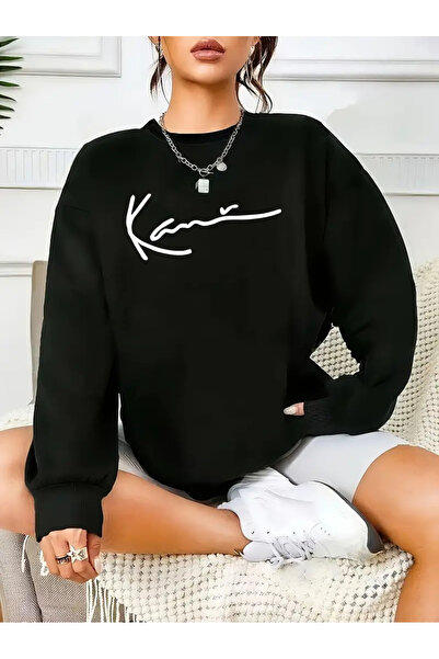 Nebulaa Tekstil سويت شيرت نسائي مريح بطباعة حروف من NEBULAA - خيارات مقاس XXS...