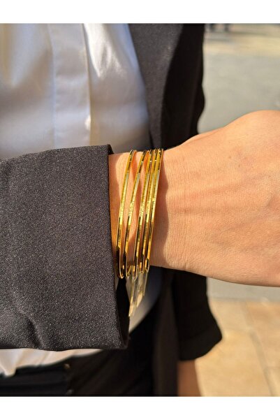 Safir Kuyumculuk 14 Ayar Altın Kibrit Çöpü Ajda Bilezik - 7 GRAM Altın Ajda Bilezik - Yatırımlık Hediye Altın Bilezik