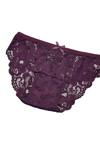 Gizli Butik Chiloți Bato din dantelă pentru femei, 6 piese, violet