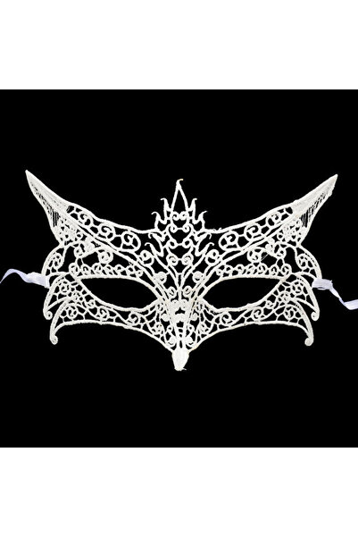 samur parti parti aksesuar & kostüm Beyaz Renk Dantel Kesim Dantel İşlemeli B...