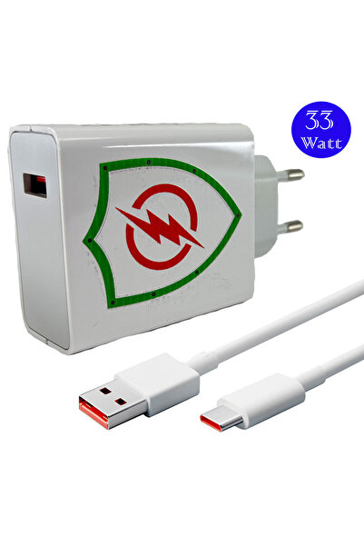 Xiaomi 33 Watt Hızlı Şarj Aleti ve Kablosu Turbo Yazısı Çıkar