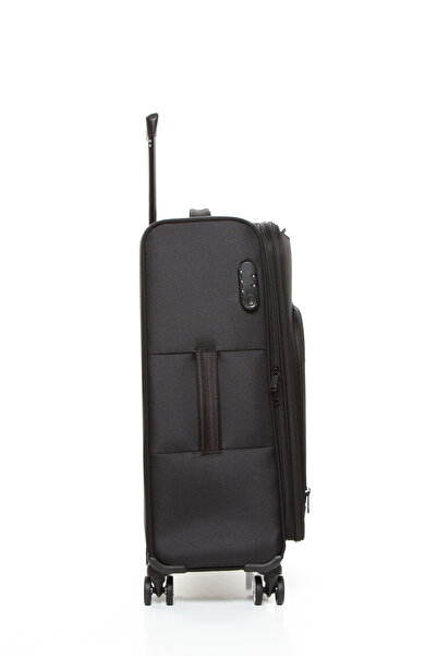 Fossil 032 Orta Boy Ultra Light Hafif Lüx Kumaş Tekerlekli Valiz SİYAH