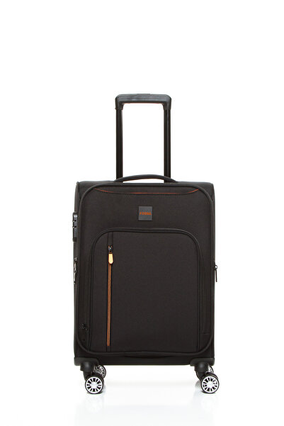 Fossil 032 Küçük Boy (Kabin) Ultra Light Hafif Lüx Kumaş Tekerlekli Valiz SİYAH