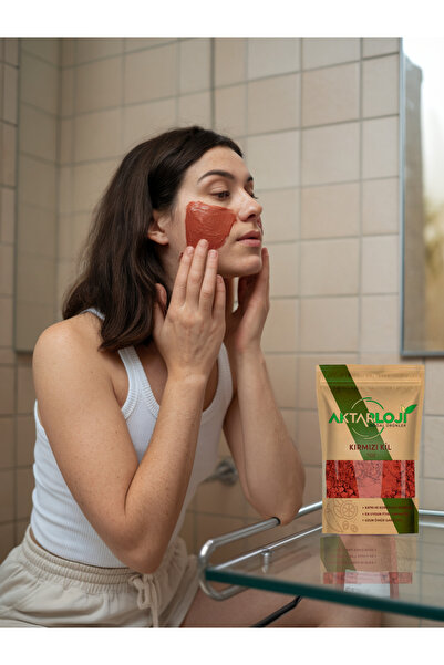 aktarloji مسحوق الطين الأحمر 4 كجم / للبشرة وقناع الوجه