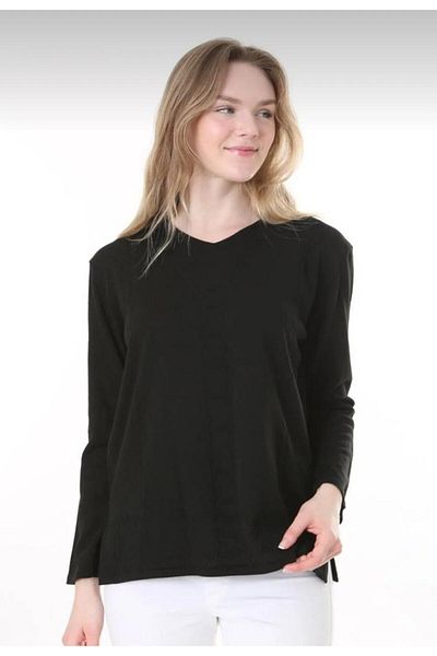 MaviMoure Pulover de damă, cu decolteu în V, tricotaj cu model
