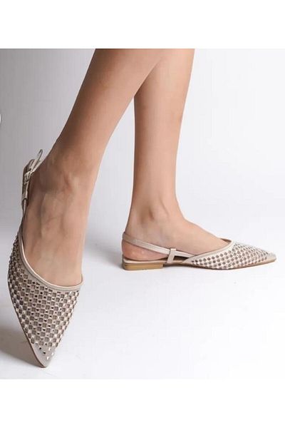 Kuum K76002 Women's Stone Evening Dress Ballerinas