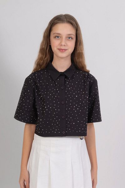 HAUSEkids Παιδικό πουκάμισο 9-14 ετών New Magic Cool Girl -Μαύρο