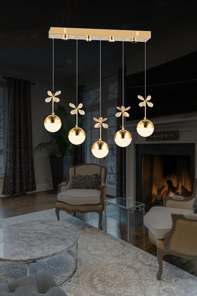 bordolux Ld 085 5 Sıralı Model Gold 3 Renkli Salon Ve Oturma Odası Için Ideal...