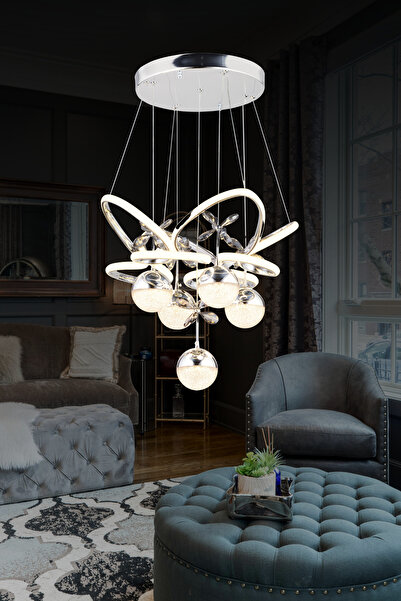 bordolux LD 060-5 TOPLU Model Krom 3 Renkli Salon ve Oturma Odası İçin İdeal ...