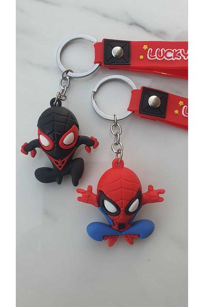 ALBATRAOZ Spiderman Couple Keychain Silicone Character Bag Accessory
