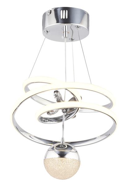 bordolux Ld 039 Küçük Toplu Model Krom 3 Renkli Koridor Ve Mutfak Için Ideal Alüminyum Avize, 35x70