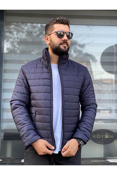 Miss Lida Meyasu Navy Blue New Season Thick Regular Fit Premium Quality Quilted Coat