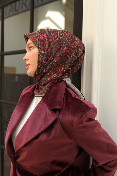 Silk Home Μοτίβο φιγούρας Μαλακό βαμβακερό κασκόλ