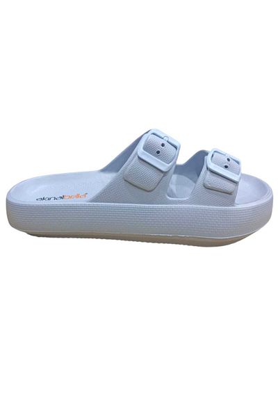 Akınal Bella Unisex Double Band Soft Thick Beach Pool Garden Sea Daily Slippers