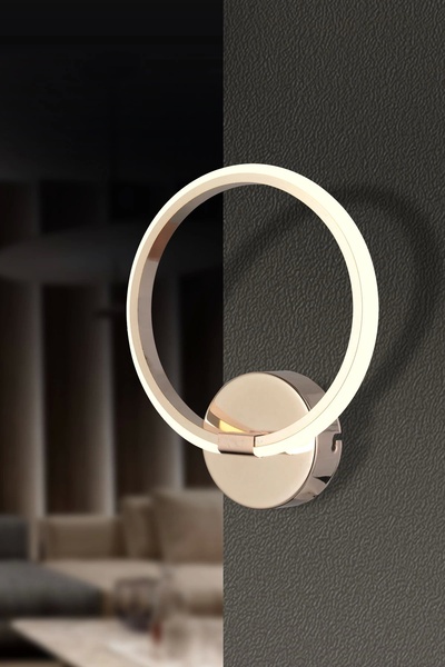 NZL Lighting Luxury Yuvarlak Üç Renkli Gold Ledli Aplik ve Salon Aplik