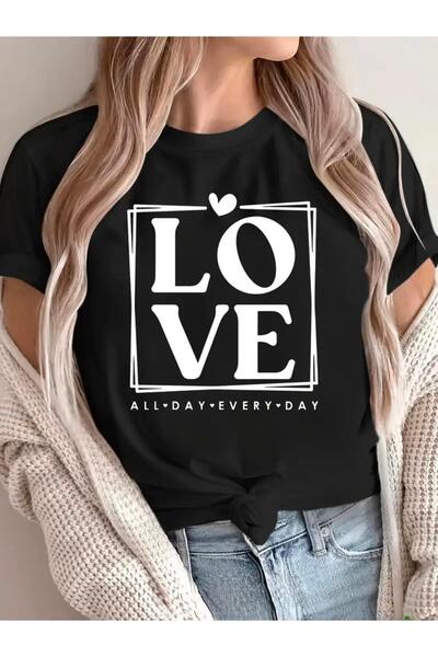 Medinenur TRICOU BASIC CU IMPRIMEU CU TEXT LOVE