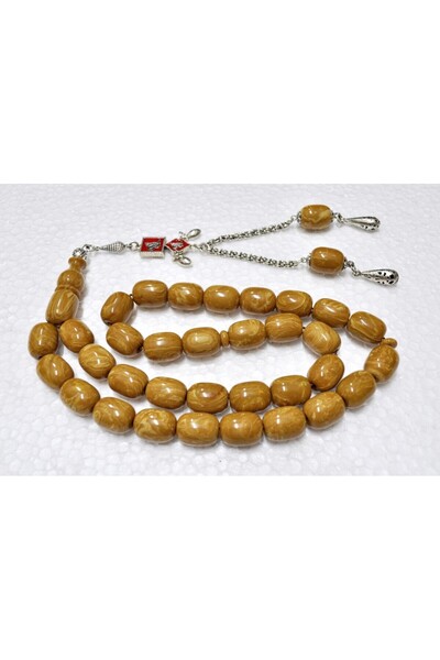 Otantik Çarşı Κεχριμπαρένιο ροζάριο 12*15 mm (KHR-11057)