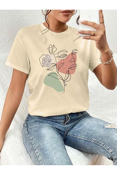 Medinenur ΠΟΡΤΡΕΤΟ ΕΚΤΥΠΩΜΕΝΟ BASIC T-SHIRT