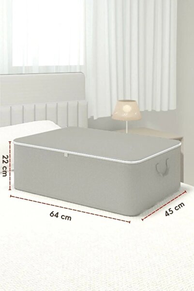 YEGGE 6 Pieces Anthracite Gray - Large Size Underbed and Sofa Bed Storage 64X45X22 cm