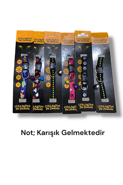 vet advice Various Patterned Colorful Cat Dog Collar with Bell 1 Pc