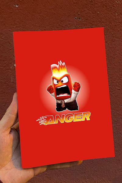 Namgo Jurnal fără linii A5 „Fury-Anger” cu fața inversă, bloc de note cadou pentru jurnal (50 de coli)