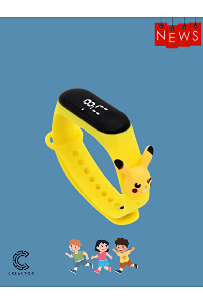 CREACTOR Figürlü Dijital Led Çocuk Saati Dokunmatik Ekranlı Su Geçirmez DİJİ5