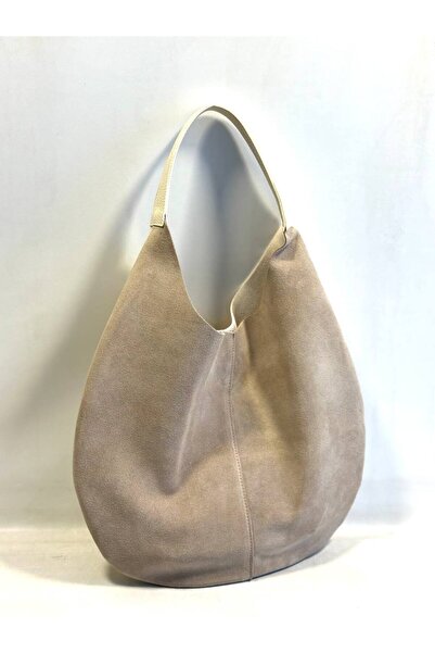 My Easy Shop Γυναικεία Τσάντα Τσάντα ώμου από γνήσιο δέρμα καστόρι