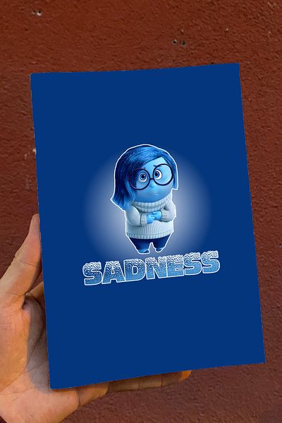 Namgo Jurnal fără linii A5 „Sadness-Sadness” cu față inversă, blocnotes cadou pentru jurnal (50 de coli)