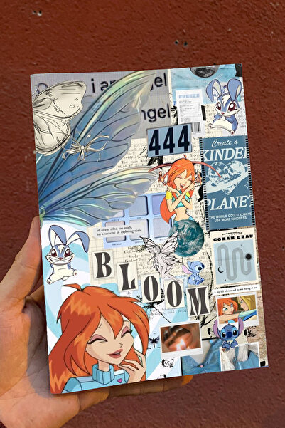Namgo Winx Bloom Kolaj A5 Çizgisiz Günlük, Hediyelik Günlük Not Defteri (50 S...