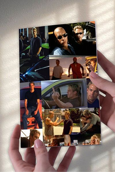 Ludios Fast & Furious Brian O'Conner Collage A5 Χωρίς γραμμές Ημερολόγιο Δώρο Ημερολόγιο (50 Φύλλα)