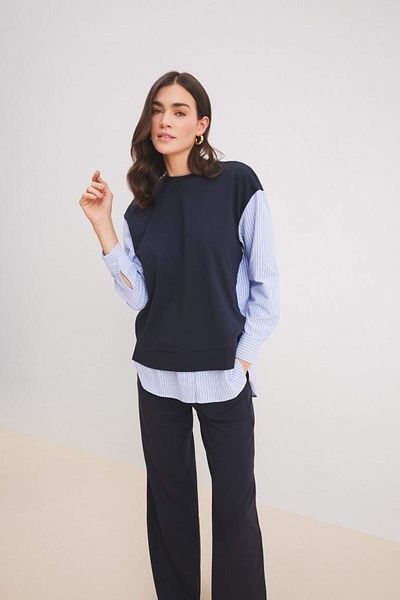 DeFacto New Season Crew Neck Striped Shirt Look Sweatshirt Tunic