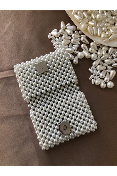 İsabella Accessories Γυαλί θήκης επαγγελματικής κάρτας με μαργαριτάρι και μαγνήτη - Πλήρεσε την κομψότητα σας