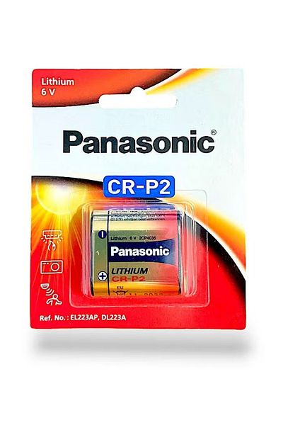 PANASONIC بطارية ليثيوم CR-P2 6 فولت ذهبية اللون