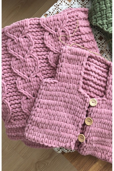 Alize Puffy yelek battaniye seti