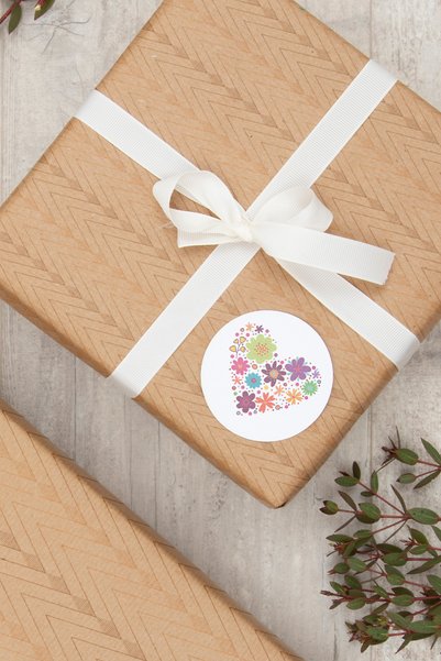 deer art Heart Patterned Thank You Sticker Thank You Sticker Shipping Packaging Packing Label 120 Pieces 3X3Cm