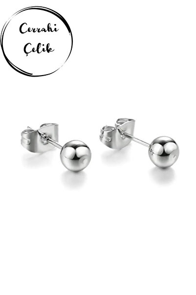 Jaida Moda Unisex Top Uçlu Cerrahi Çelik Çivi Küpe