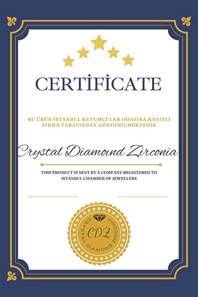 Crystal Diamond Zirconia Işıklı kutuda 1.50 karat baget Gold renk yüzük