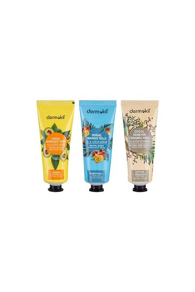 Dermokil Avocado, Mango Extract and Knevr Seed Oil Hand and Body Cream 75 ml Set