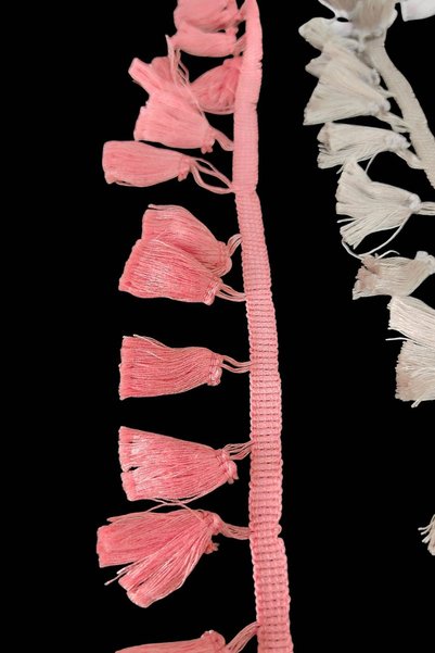 DUAYEN örme saçak güpür dekoratif şerit püskül desen 1 metre