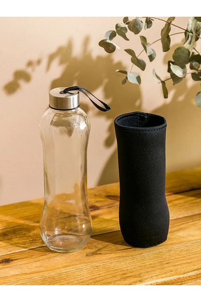 LC Waikiki H2O Black Case Glass Flask 600 ml