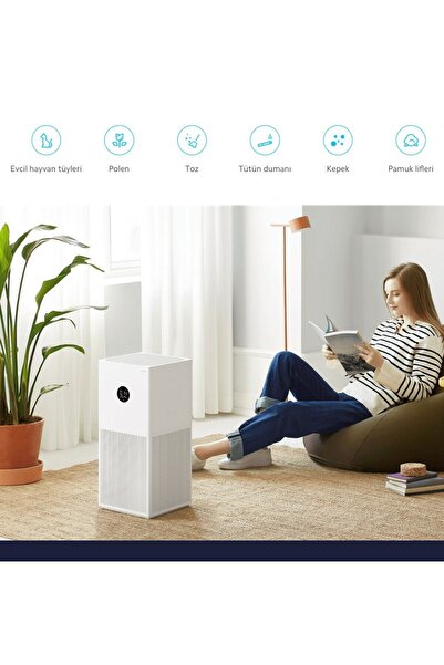 Xiaomi Led Ekranlı Wi-fi Kontrol Hava Temizleme Anti Alerji Mi Air Hava Temizleyici Lambader Hediyeli