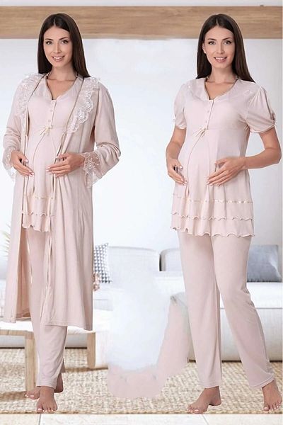 by İGP Maternity Pajama Set with Dressing Gown