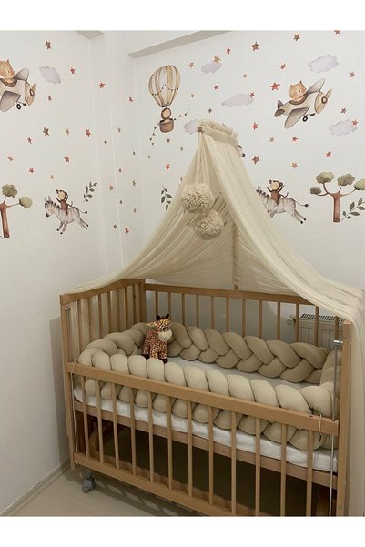 ısıklıtoplarrengarenk 240 cm 3 Knitted Crib Protection Cover
