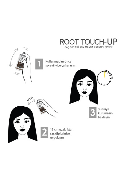 Neva Root Touch-up Saç Dipleri Için Kapatıcı Sprey Açık Kahverengi 75ml Boya