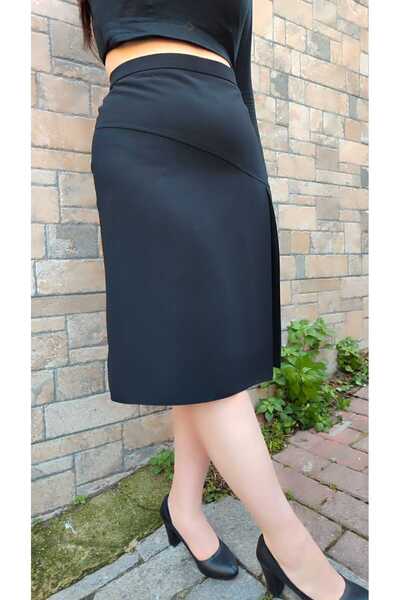 Butik Fusta scurtă pentru mamă, cu pliuri Portorico, căptușită cu material