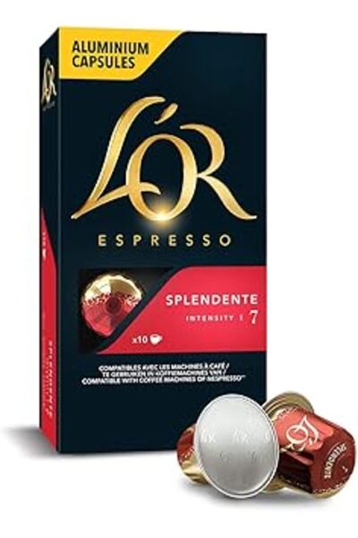 L'Or Splendente, Core Collection, Yoğunluk 7, Turunçgil Ve Fındık Notaları Espresso Kapsülleri, 10X